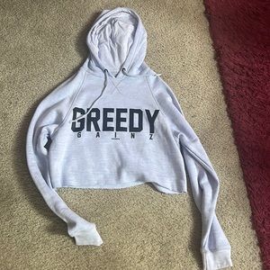 Superfresh greedy gainz crop hoodie